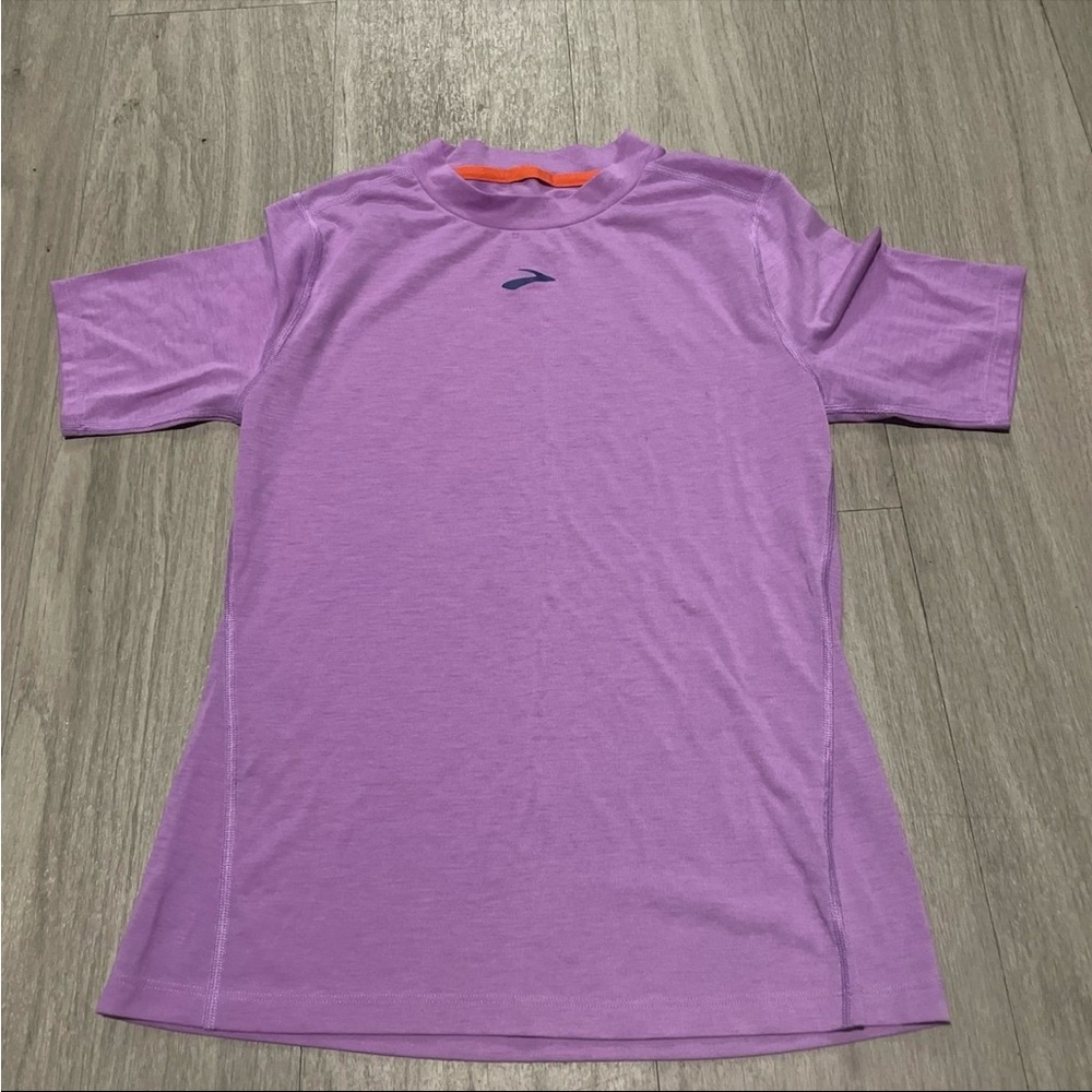 Brooks Purple Short Sleeve Kids Tee